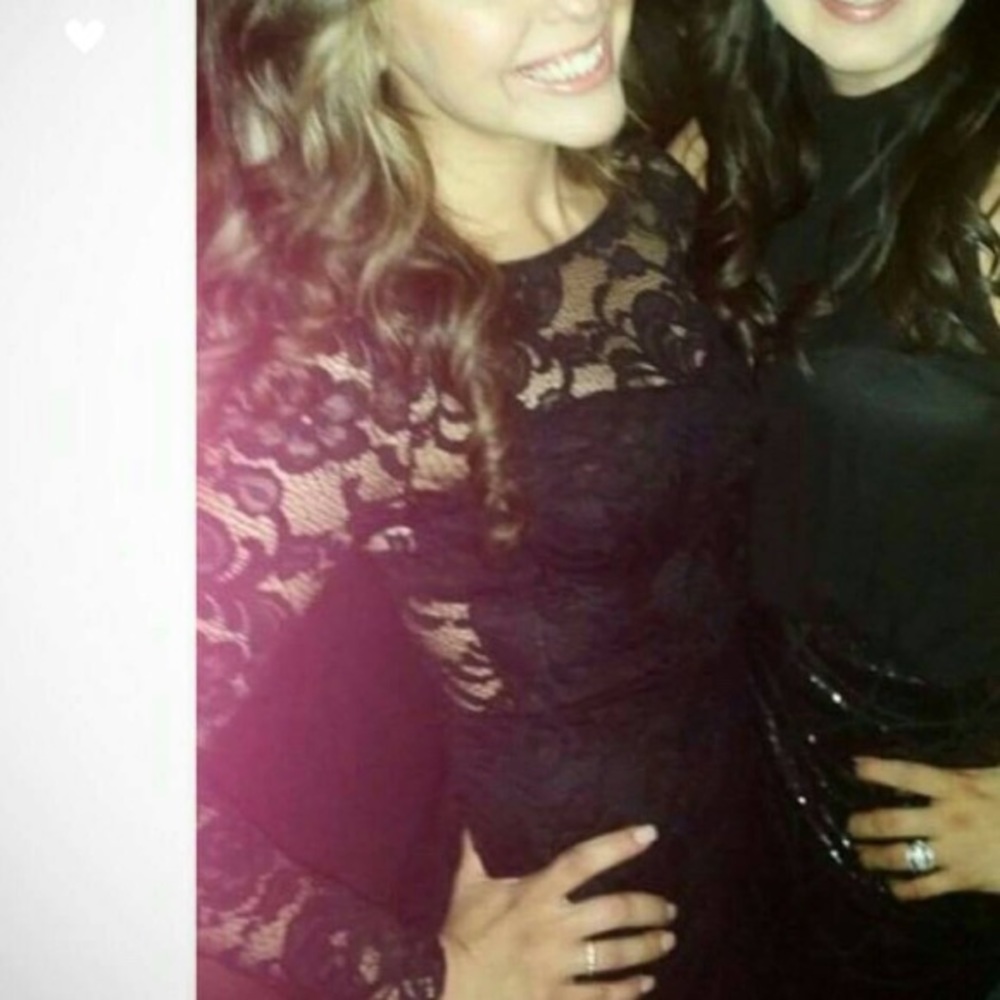 Black lace dress